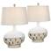 Brooke Oyster Matte Night Light Table Lamps Set of 2