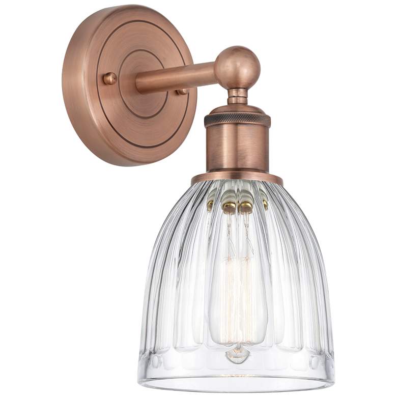 Image 1 Brookfield 11.5"High Antique Copper Sconce With Clear Shade