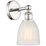 Brookfield 11.5"High Polished Nickel Sconce With White Shade