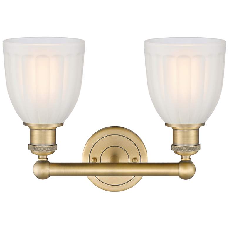 Image 2 Brookfield 11 1/2" High Brushed Brass 2-Light Wall Sconce more views