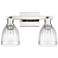 Brookfield 11" High 2-Light Polished Nickel Vanity Light w/ Clear Shade