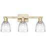 Brookfield 11" High 3-Light Antique Brass Bath Vanity Light w/ Clear Shade