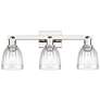 1_Brookfield 11" High 3-Light Polished Nickel Vanity Light w/ Clear Shade