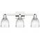 Brookfield 11" High 3-Light Polished Nickel Vanity Light w/ Clear Shade