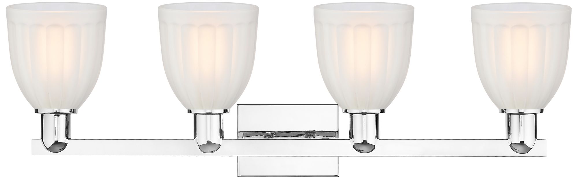 Image 2 Brookfield 11" High 4-Light Chrome Vanity Light w/ White Shade more views