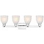 2_Brookfield 11" High 4-Light Chrome Vanity Light w/ White Shade more views