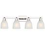 1_Brookfield 11" High 4-Light Polished Nickel Vanity Light w/ White Shade