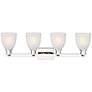 2_Brookfield 11" High 4-Light Polished Nickel Vanity Light w/ White Shade more views