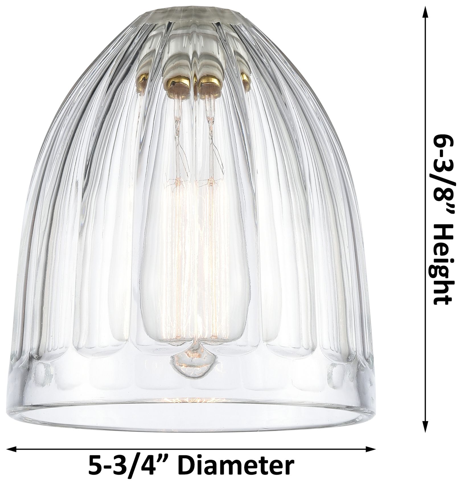 Image 5 Brookfield 14.75"W 2 Light Brushed Brass Bath Vanity Light With Clear  more views