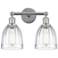 Brookfield 15" 2-Light Polished Chrome Bath Light w/ Clear Shade