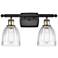Brookfield 16" Wide 2 Light Black Brass Bath Vanity Light w/ Clear Sha