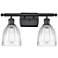 Brookfield 16" Wide 2 Light Matte Black Bath Vanity Light w/ Clear Sha