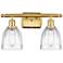 Brookfield 16" Wide 2 Light Satin Gold Bath Vanity Light w/ Clear Shad