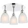 Brookfield 17.5"W 3 Light Polished Chrome Flush Mount w/ White Glass S