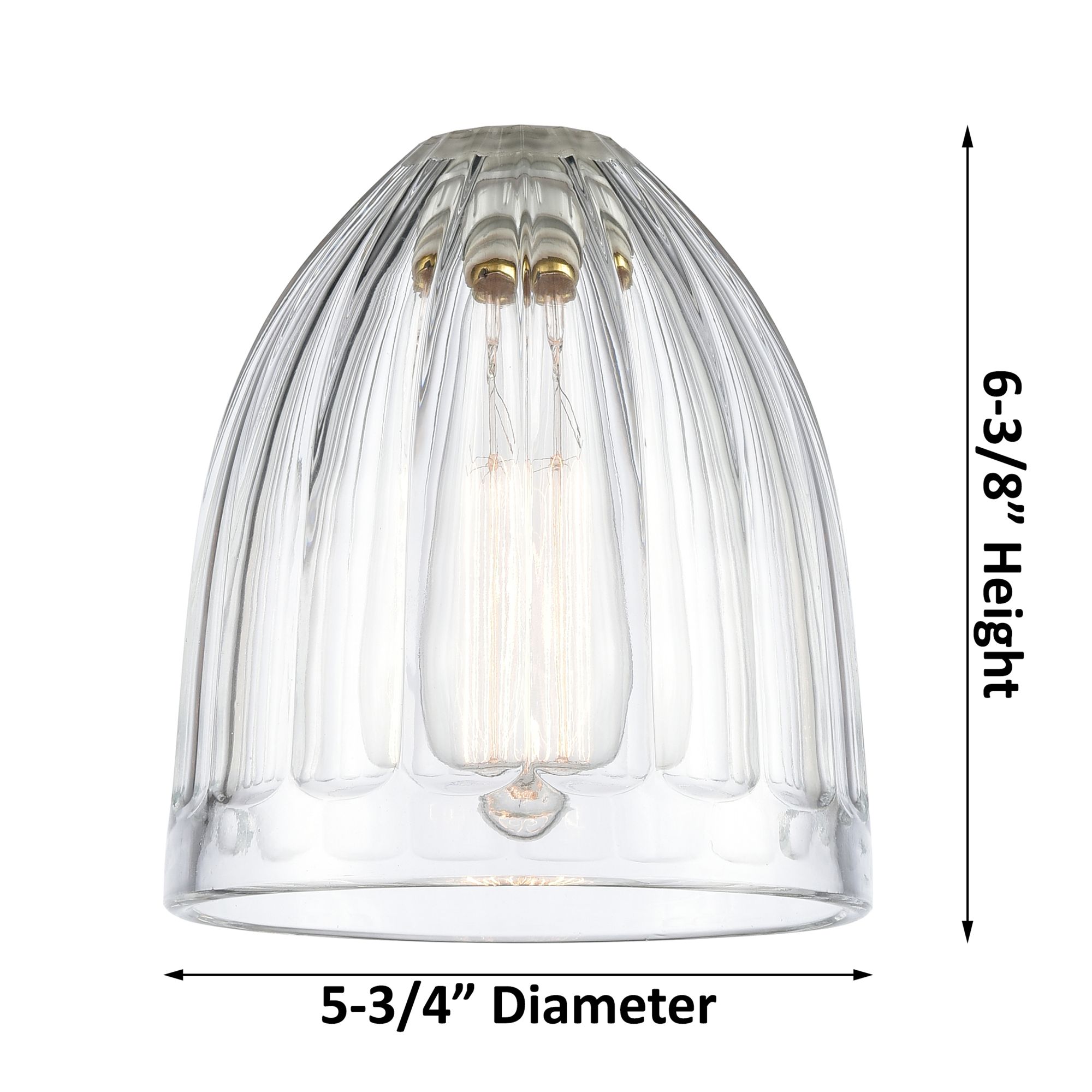Image 5 Brookfield 23.75"W 3 Light Brushed Brass Bath Vanity Light With Clear  more views