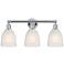 Brookfield 24" 3-Light Polished Chrome Bath Light w/ White Shade