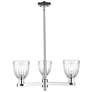 1_Brookfield 28" Wide 3-Light Polished Chrome Chandelier w/ Clear Shade