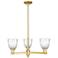 Brookfield 28" Wide 3-Light Satin Gold Chandelier w/ Clear Shade