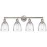 Brookfield 33" 4-Light Brushed Satin Nickel Bath Light w/ Clear Shade