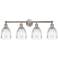 Brookfield 33" 4-Light Brushed Satin Nickel Bath Light w/ Clear Shade