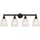Brookfield 33" 4-Light Oil Rubbed Bronze Bath Light w/ White Shade