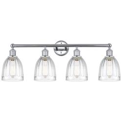Brookfield 33" 4-Light Polished Chrome Bath Light w/ Clear Shade