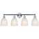 Brookfield 33" 4-Light Polished Chrome Bath Light w/ White Shade