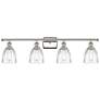 Brookfield 36"W 4 Light Polished Nickel Bath Vanity Light w/ Clear Sha