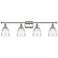 Brookfield 36"W 4 Light Polished Nickel Bath Vanity Light w/ Clear Sha