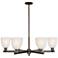 Brookfield 36" Wide 6-Light Oil Rubbed Bronze Chandelier w/ White Shade