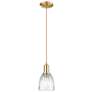 1_Brookfield 5.75"W Champagne Bronze Cord Hung Mini Pendant w/ Clear Shade