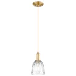 Brookfield 5.75"W Champagne Bronze Cord Hung Mini Pendant w/ Clear Shade