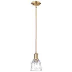 Brookfield 5.75"W Champagne Bronze Stem Hung Mini Pendant w/ Clear Shade