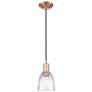 1_Brookfield 5.75" Wide Antique Copper Mini Pendant w/ Clear Shade