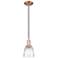 Brookfield 5.75" Wide Antique Copper Mini Pendant w/ Clear Shade