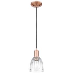 Brookfield 5.75" Wide Antique Copper Mini Pendant w/ Clear Shade