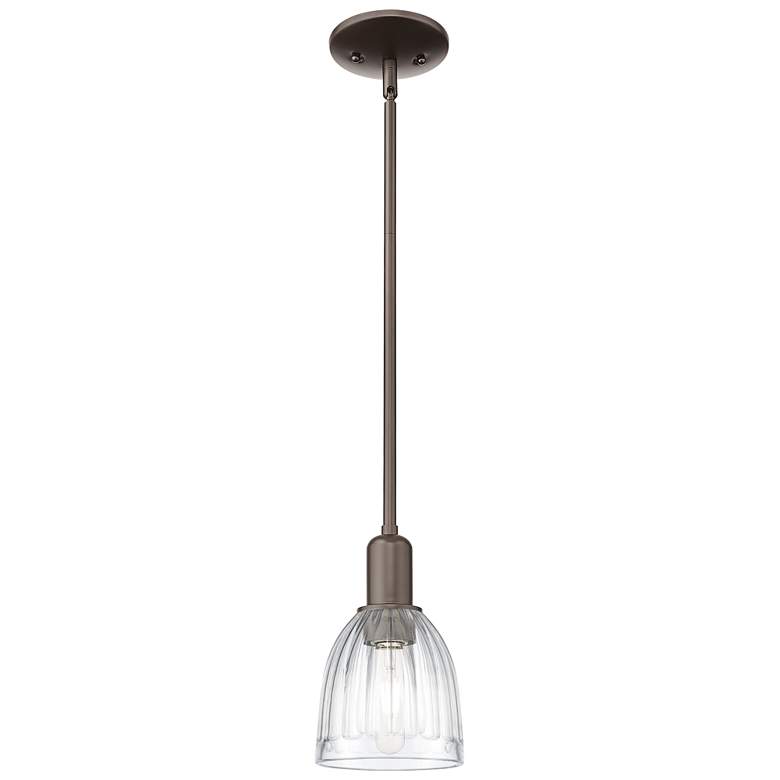 Image 1 Brookfield 5.75" Wide Oil Rubbed Bronze Mini Pendant w/ Clear Shade