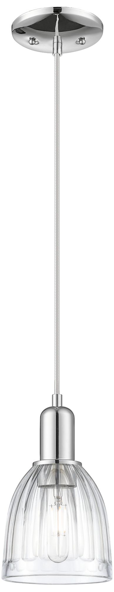 Brookfield 5.75" Wide Polished Chrome Mini Pendant w/ Clear Shade