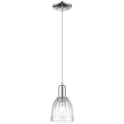 Brookfield 5.75" Wide Polished Chrome Mini Pendant w/ Clear Shade