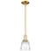 Brookfield 5.75" Wide Satin Gold Mini Pendant w/ Clear Shade