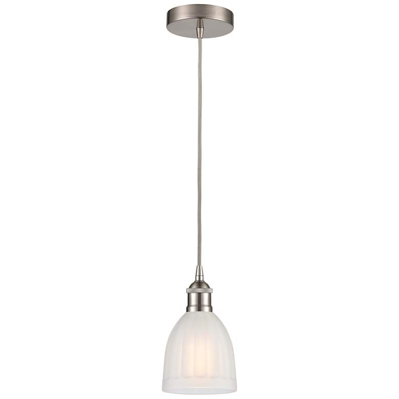 Image 1 Brookfield 5 3/4" Wide Brushed Satin Nickel Mini Pendant