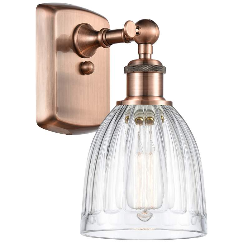 Image 1 Brookfield 6" Antique Copper Sconce w/ Clear Shade