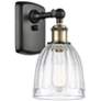 1_Brookfield 6" Black Antique Brass Sconce w/ Clear Shade