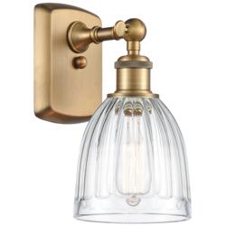 Brookfield 6" Brushed Brass Sconce w/ Clear Shade