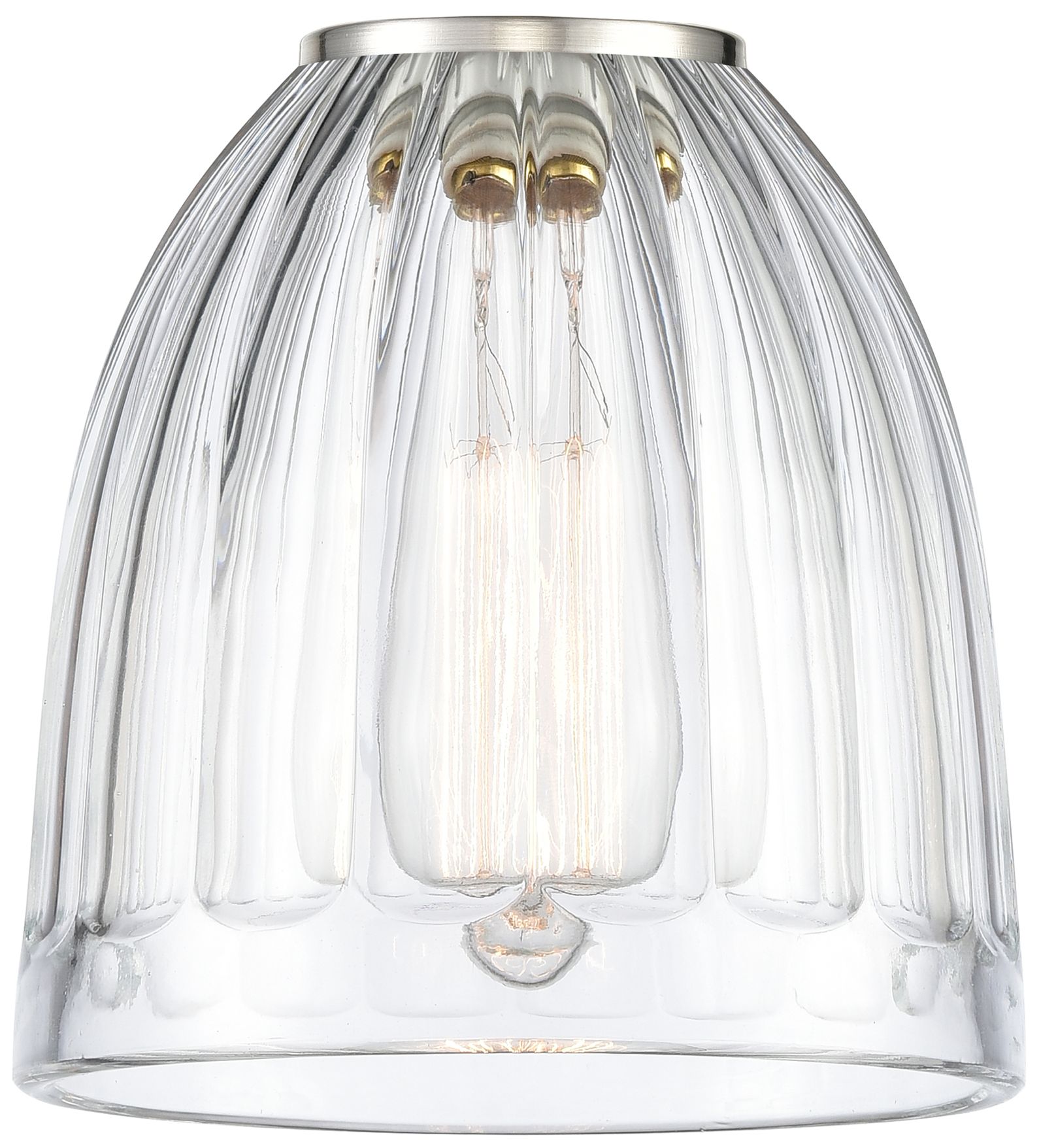 Image 5 Brookfield 6" Brushed Brass Sconce w/ Clear Shade more views