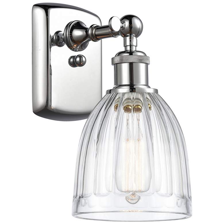 Image 1 Brookfield 6" Polished Chrome Sconce w/ Clear Shade