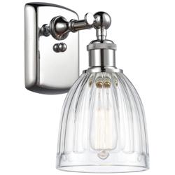 Brookfield 6" Polished Chrome Sconce w/ Clear Shade