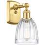 Brookfield 6" Satin Gold Sconce w/ Clear Shade