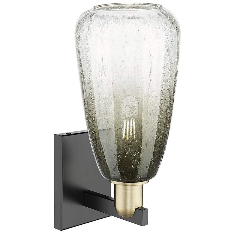 Image 2 Brookhaven Almond 11"H Black Antique Brass Wall Sconce With Slate Shade more views