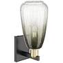 2_Brookhaven Almond 11"H Black Antique Brass Wall Sconce With Slate Shade more views